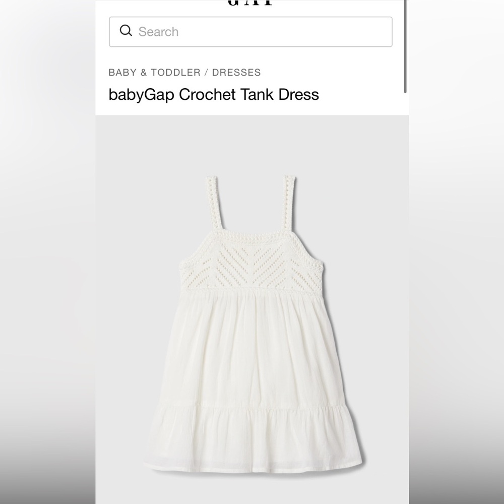 BabyGap Crochet Tank Dress